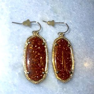 Kendra Scott Earrings Bronzed Glitter (limited Edition)